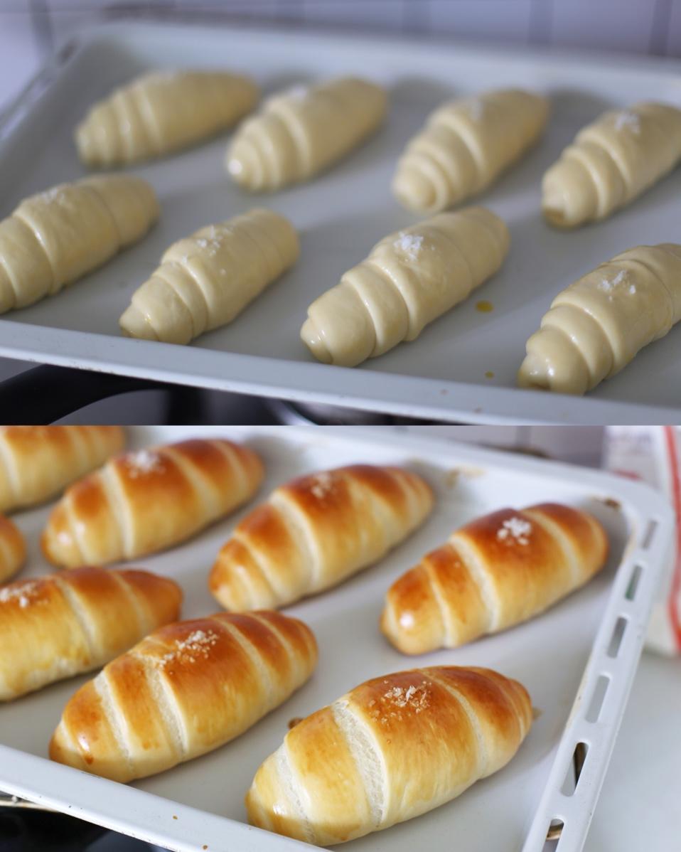 日式海盐牛角面包