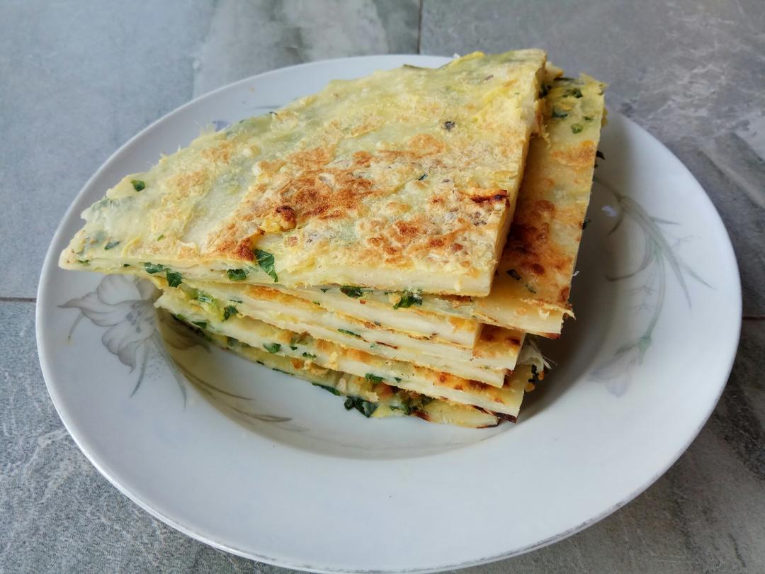 鸡蛋葱油饼                  （更新饼坯保存方法）