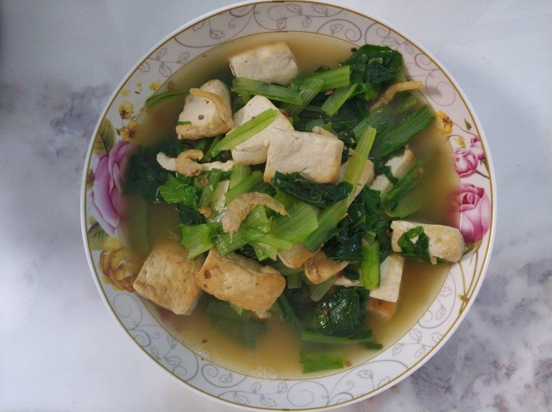小白菜海米炖豆腐