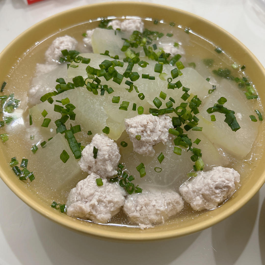 不用油不开油锅【冬瓜肉圆汤】