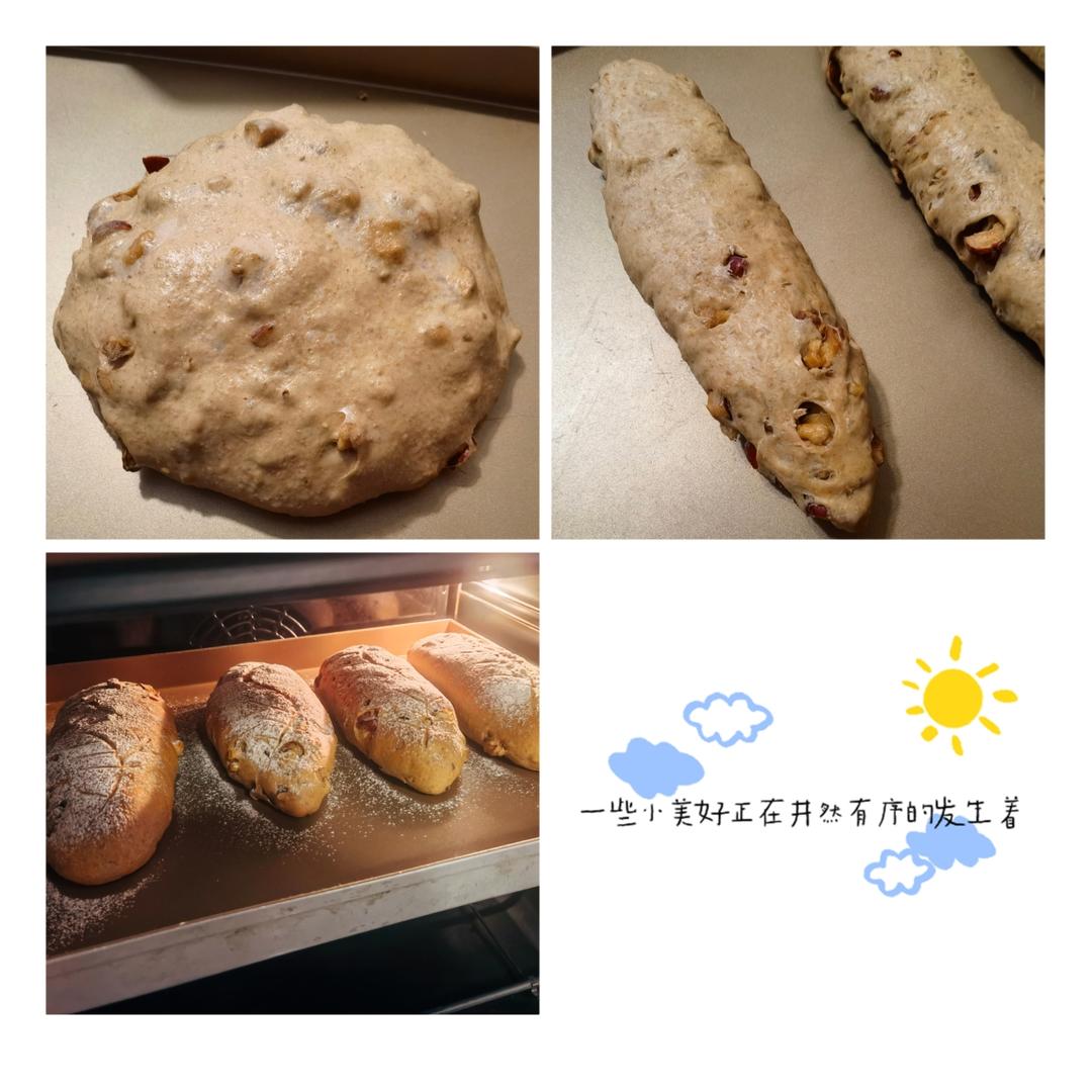 全麦核桃红枣软欧