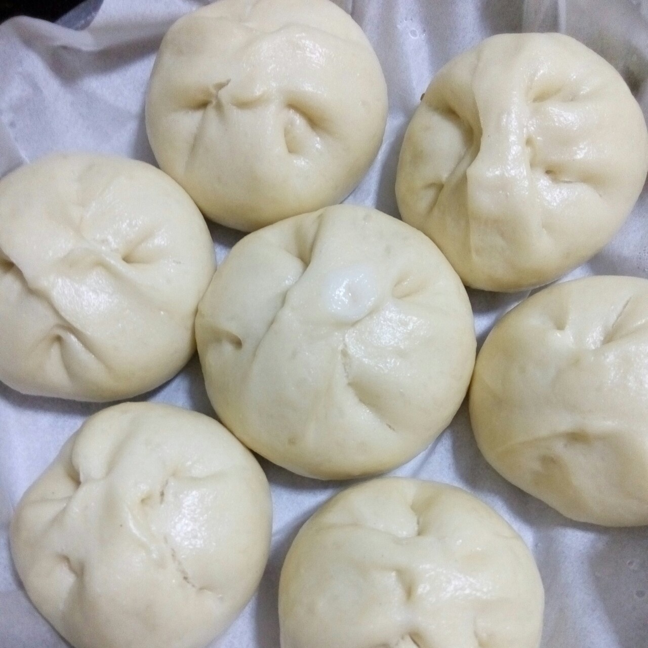 直接发酵法的白胖包子