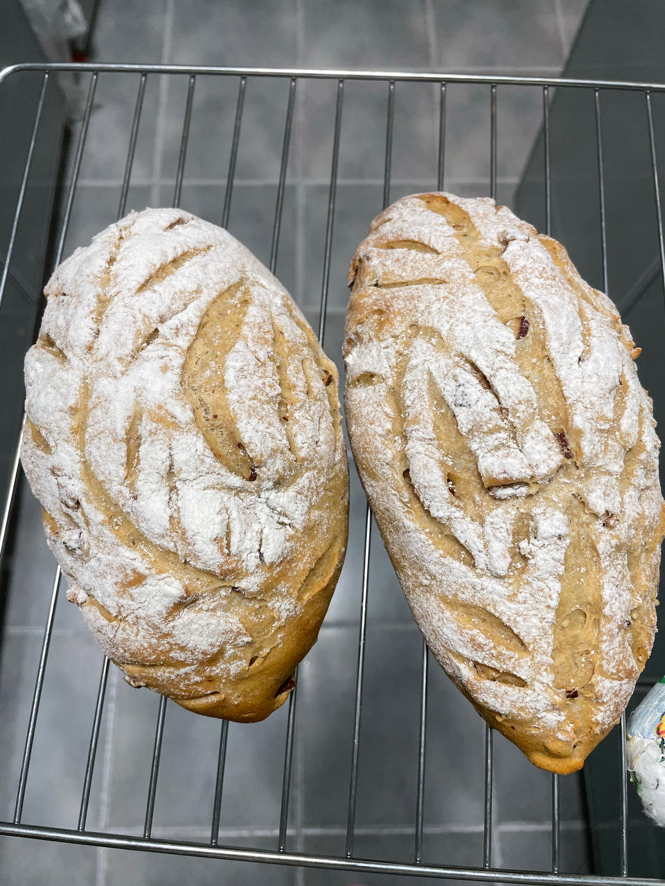 全麦蔓越莓核桃软欧包