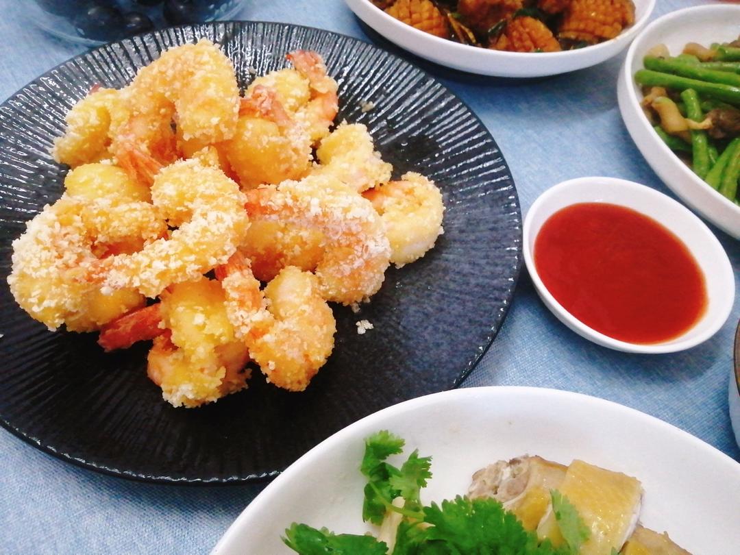 面包糠炸虾