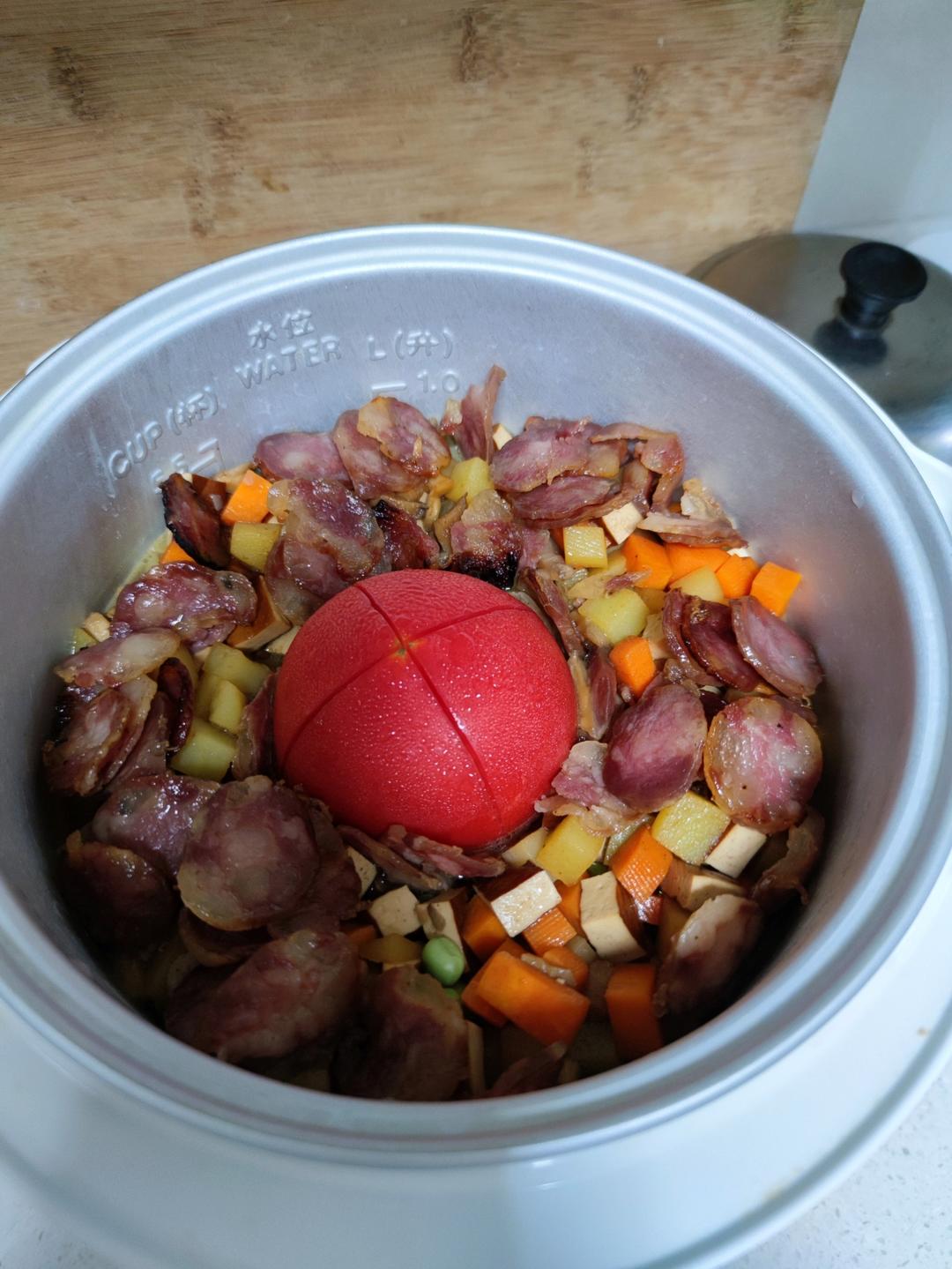 懒人饭·一个西红柿·饭菜一起好·简单易学