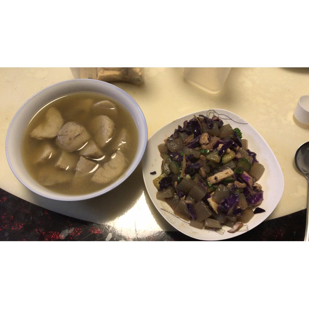 热量超低的魔芋豆腐炒鸡胸