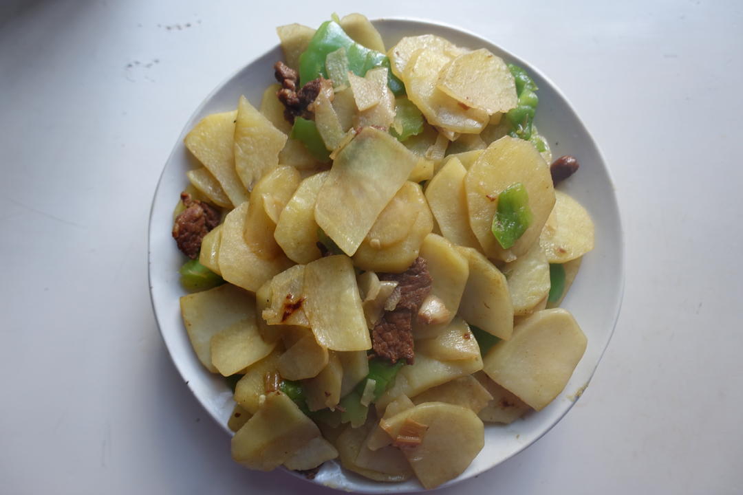 青椒炒土豆片