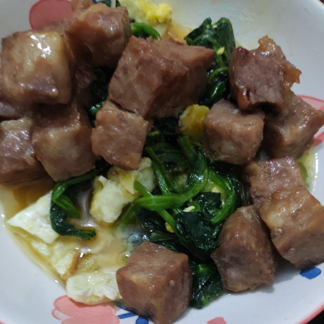 菠菜炒鸡蛋