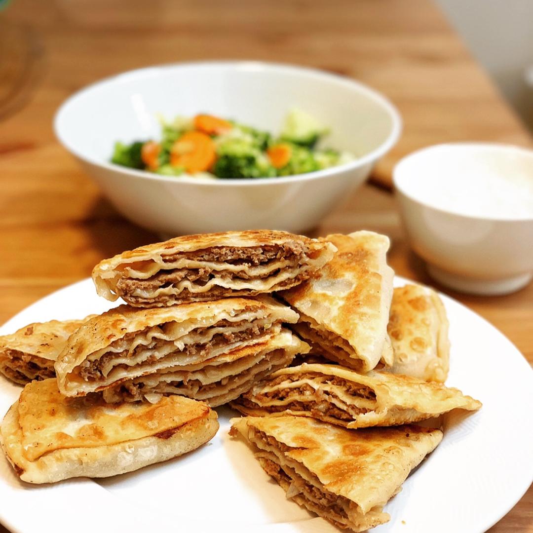 【千层牛肉饼】