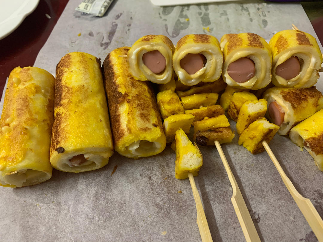 一口爆浆✅10分钟搞定的营养早餐‼️火腿吐司卷