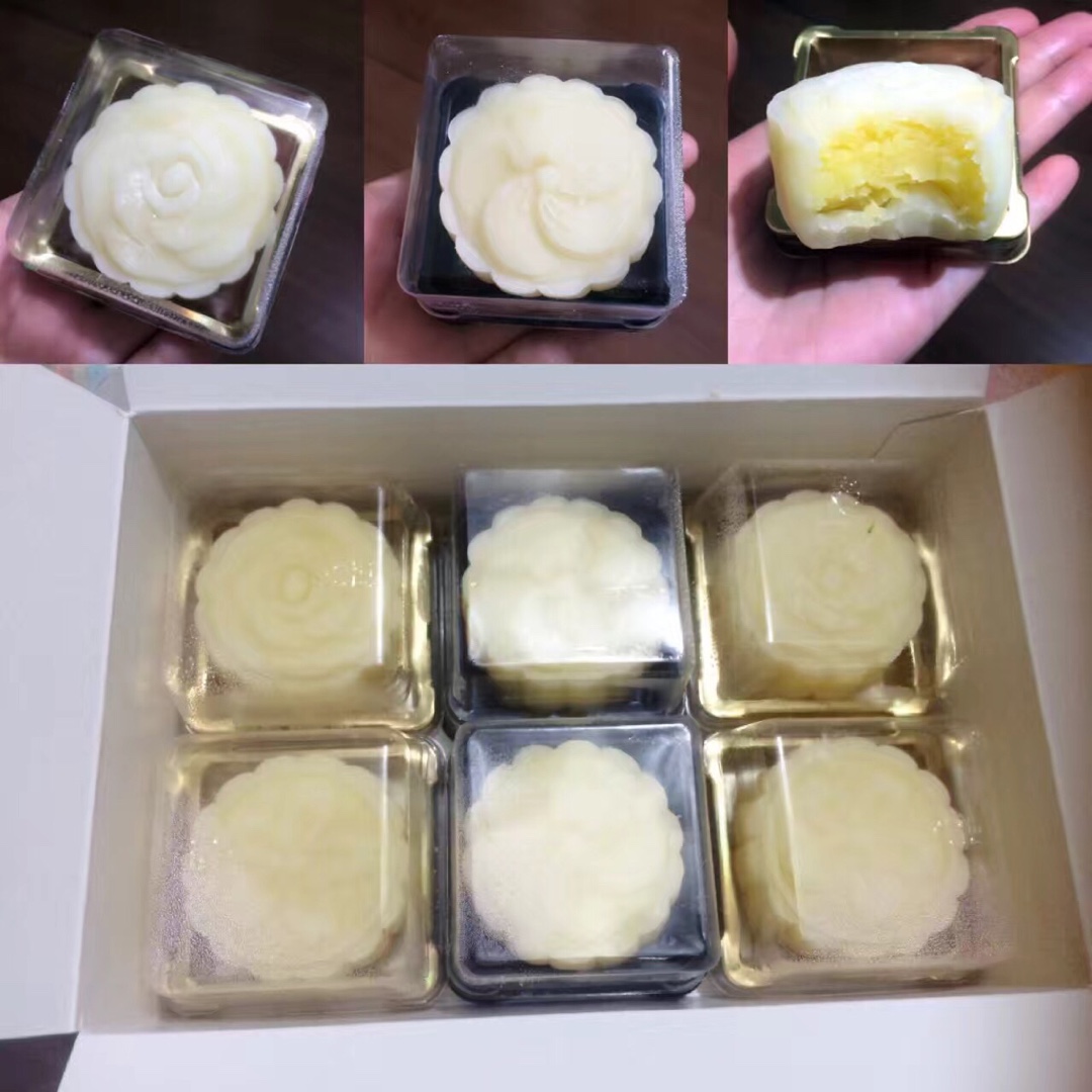 奶酪榴莲冰皮月饼 奶酪果酱Ice Moon Cakes with Durian & Cream Cheese