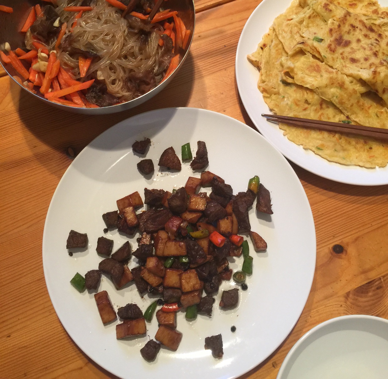 黑椒杏鲍菇牛肉粒