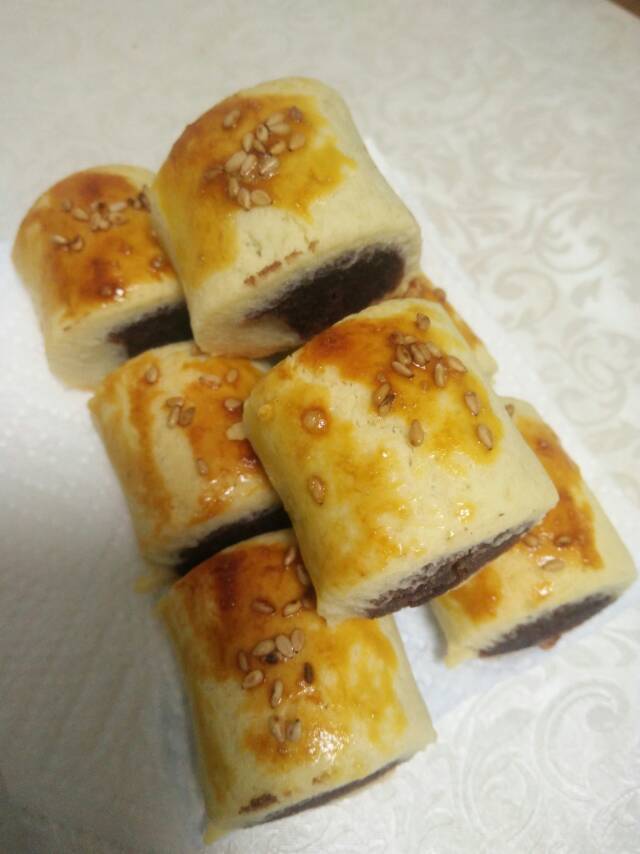 海艳-77做的【黄金豆沙卷】待客超级香酥的豆沙小点心