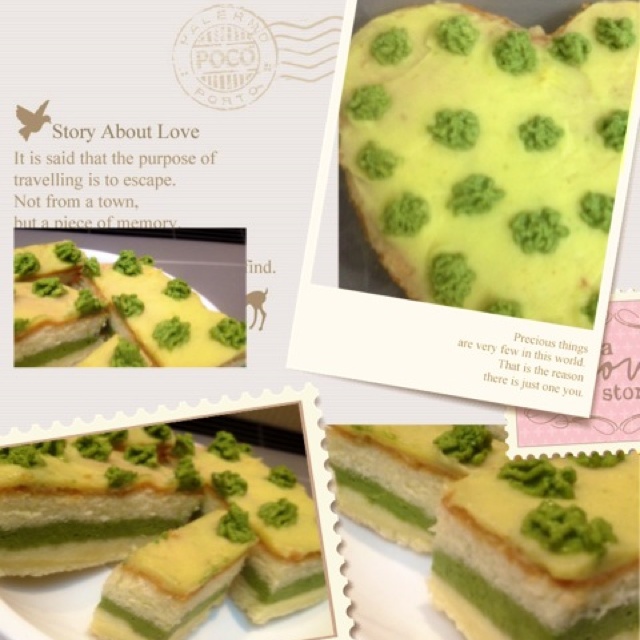 抹茶红豆戚风蛋糕