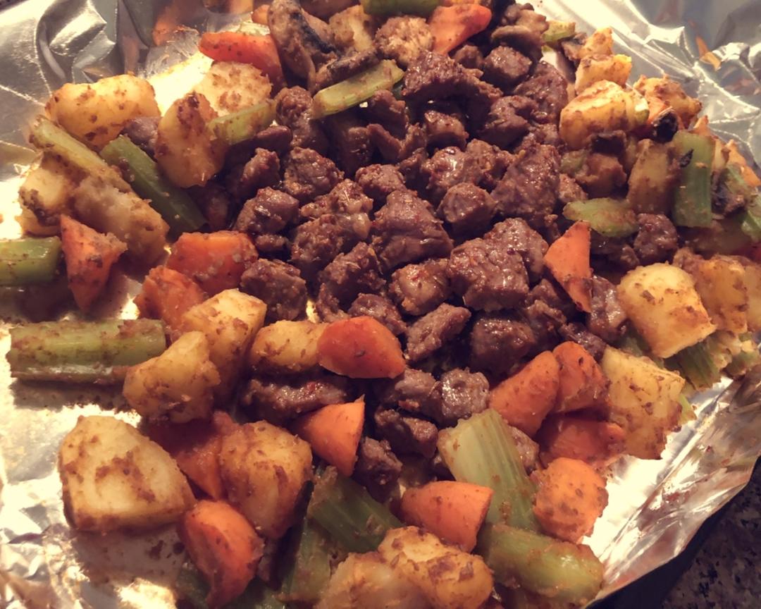 快手餐烤羊肉杂蔬的做法