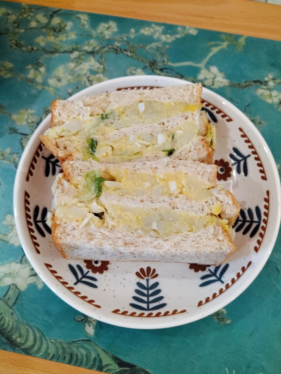 减脂必备‼️土豆泥沙拉三明治🥪居然这么好吃