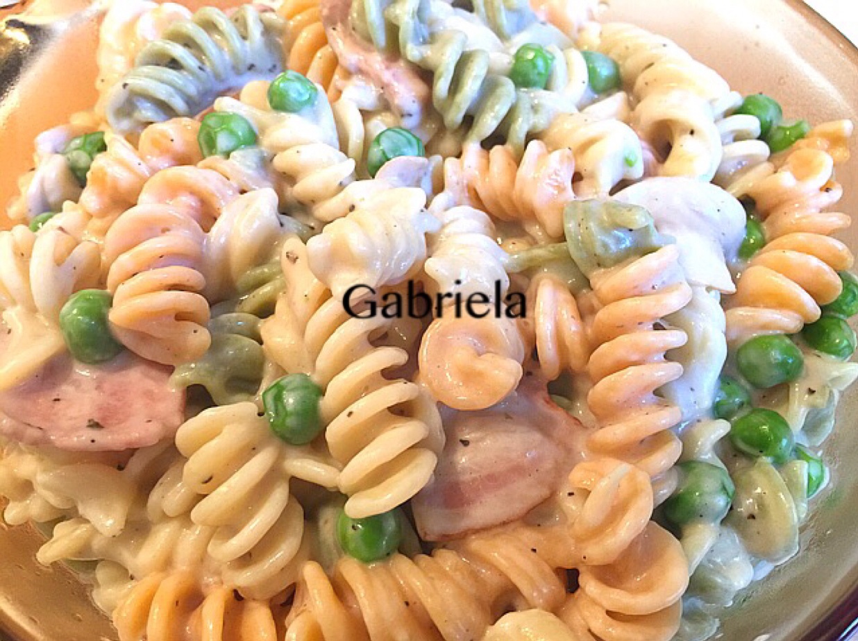 白蘑菇奶油培根意面
