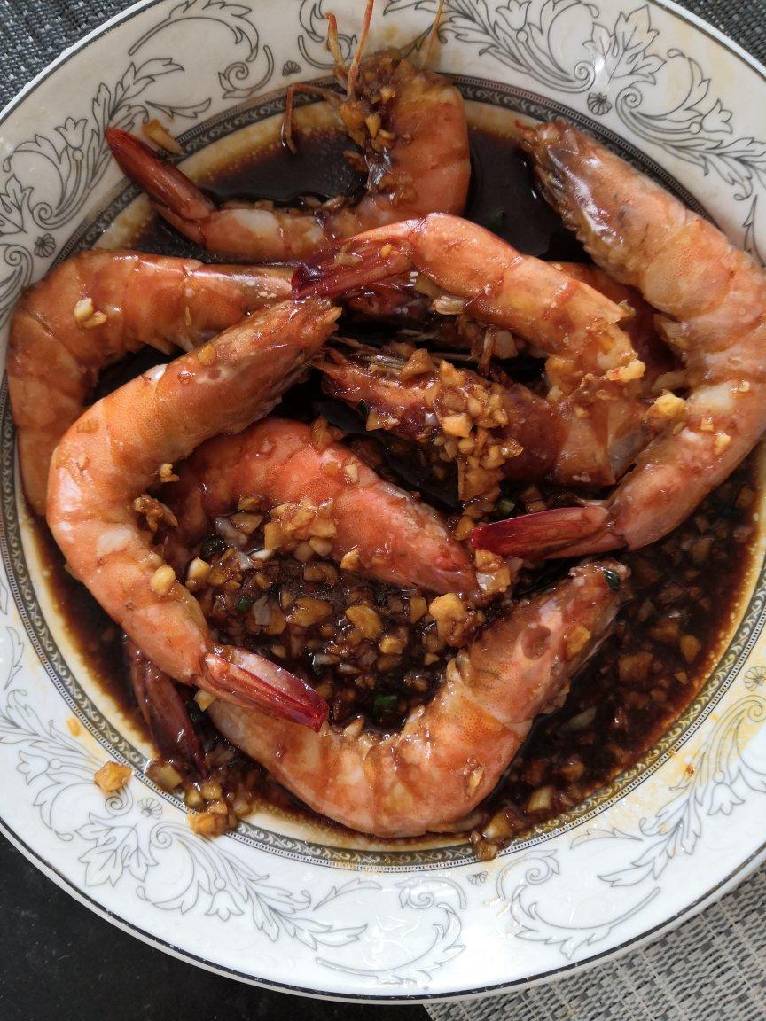 不再吃白灼虾（蒜香大虾）