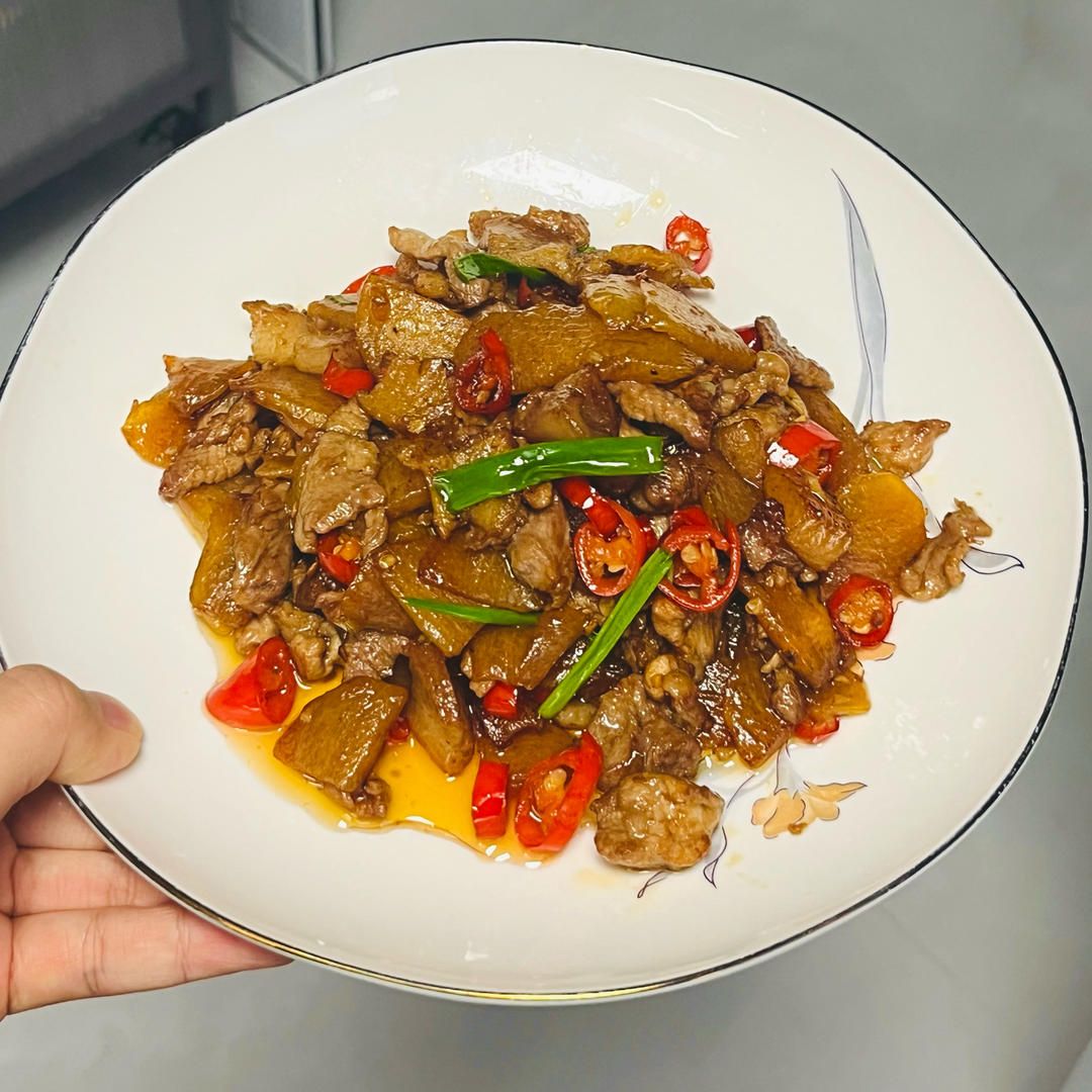 脆柿炒肉片（技术总结版）