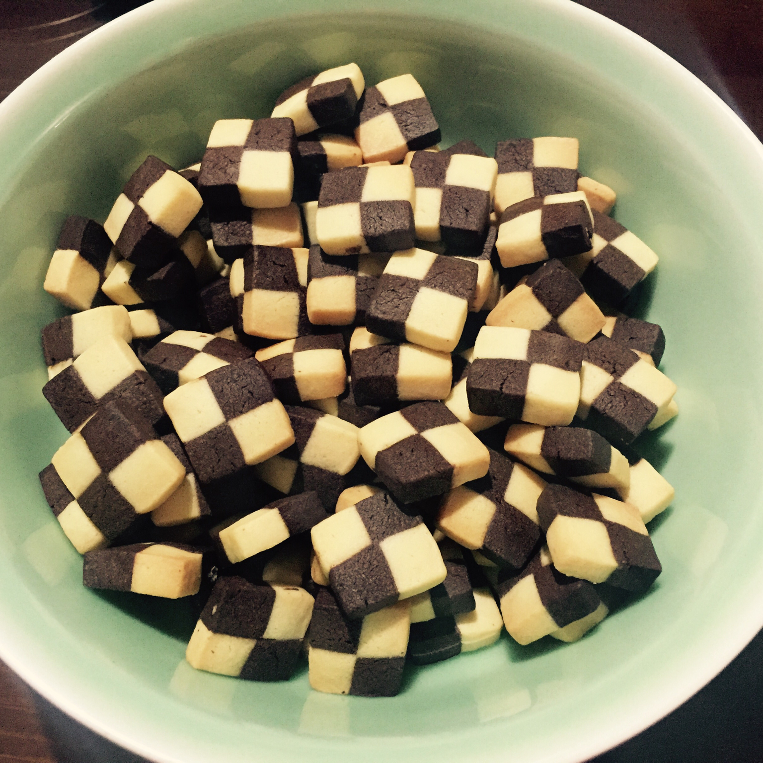 双色小棋格饼干