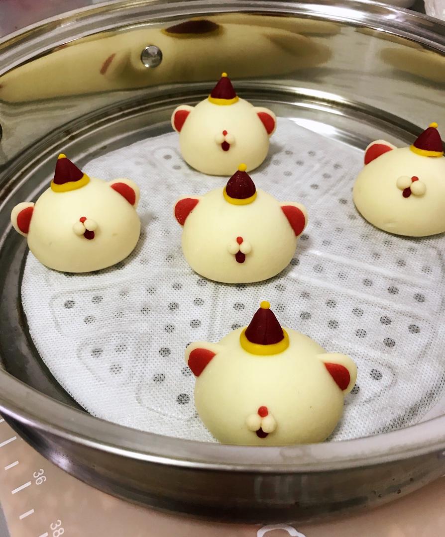 年夜饭鼠来运转造型馒头卡通馒头@卡通包