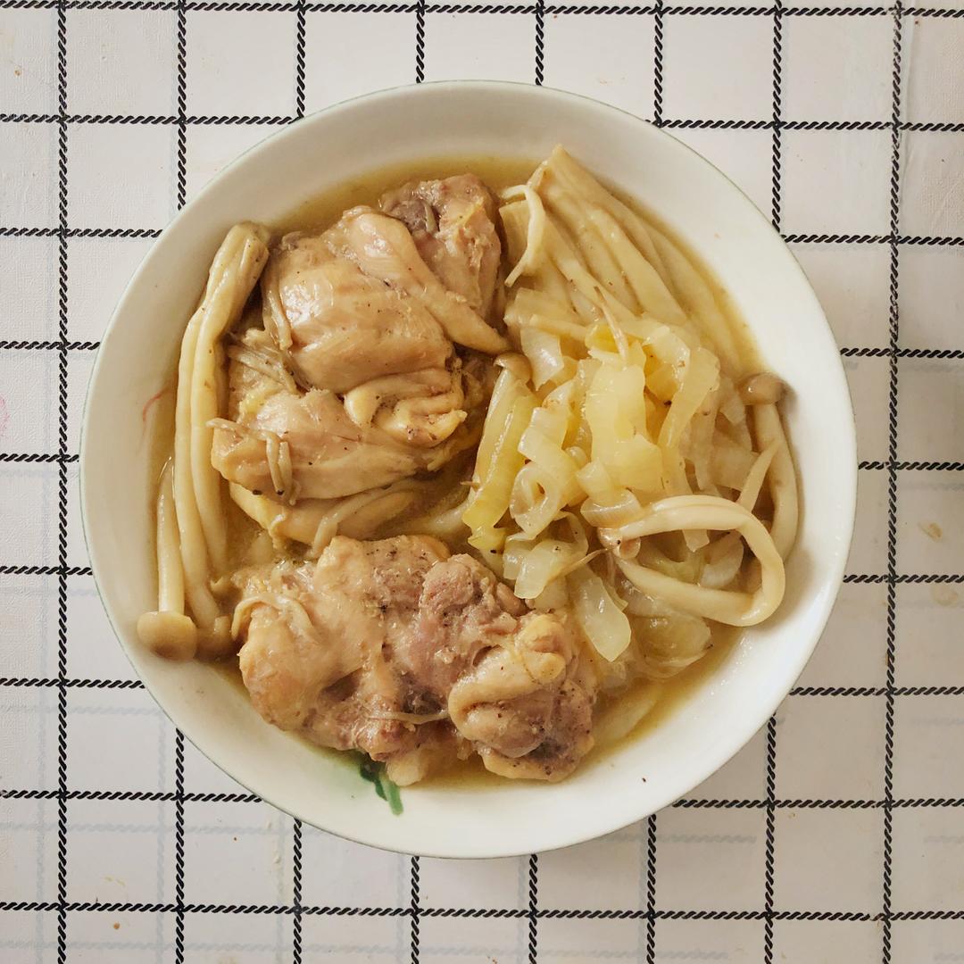 无水焖煮鸡腿肉