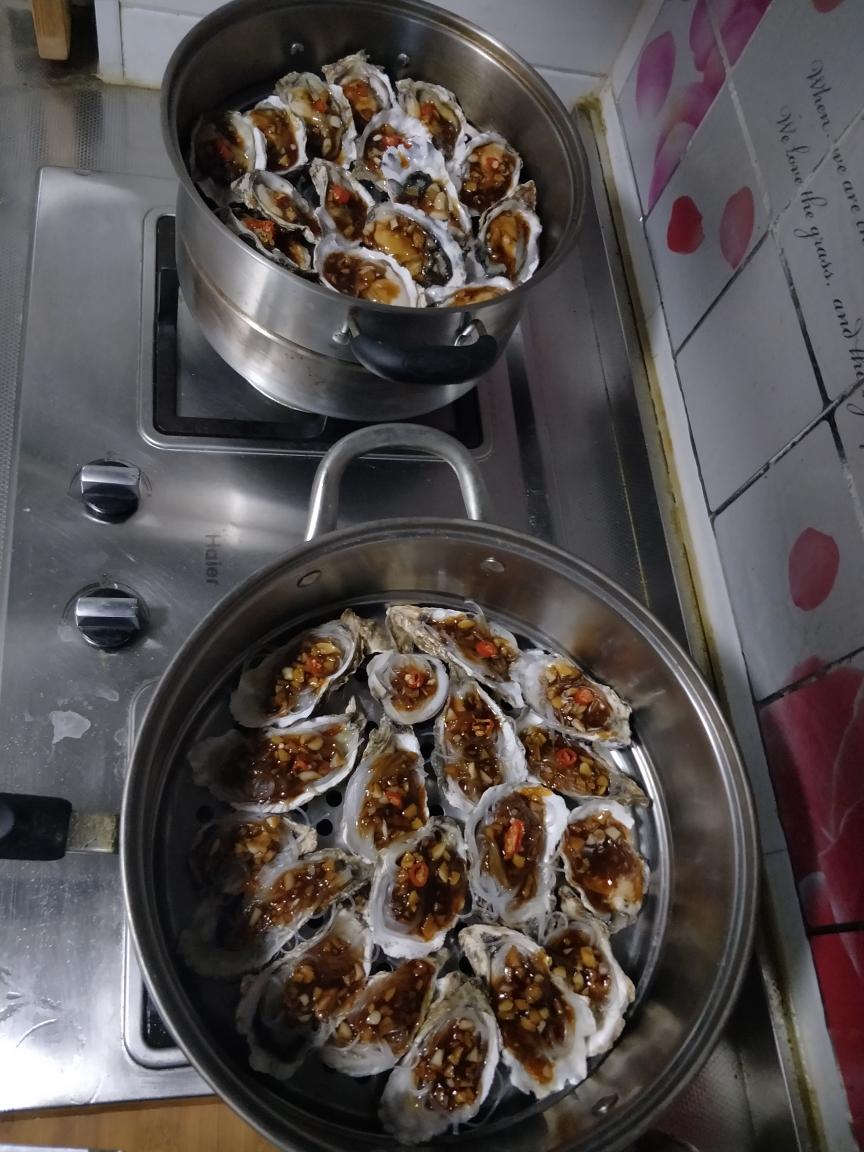 烤生蚝，烤扇贝蒜汁做法的做法