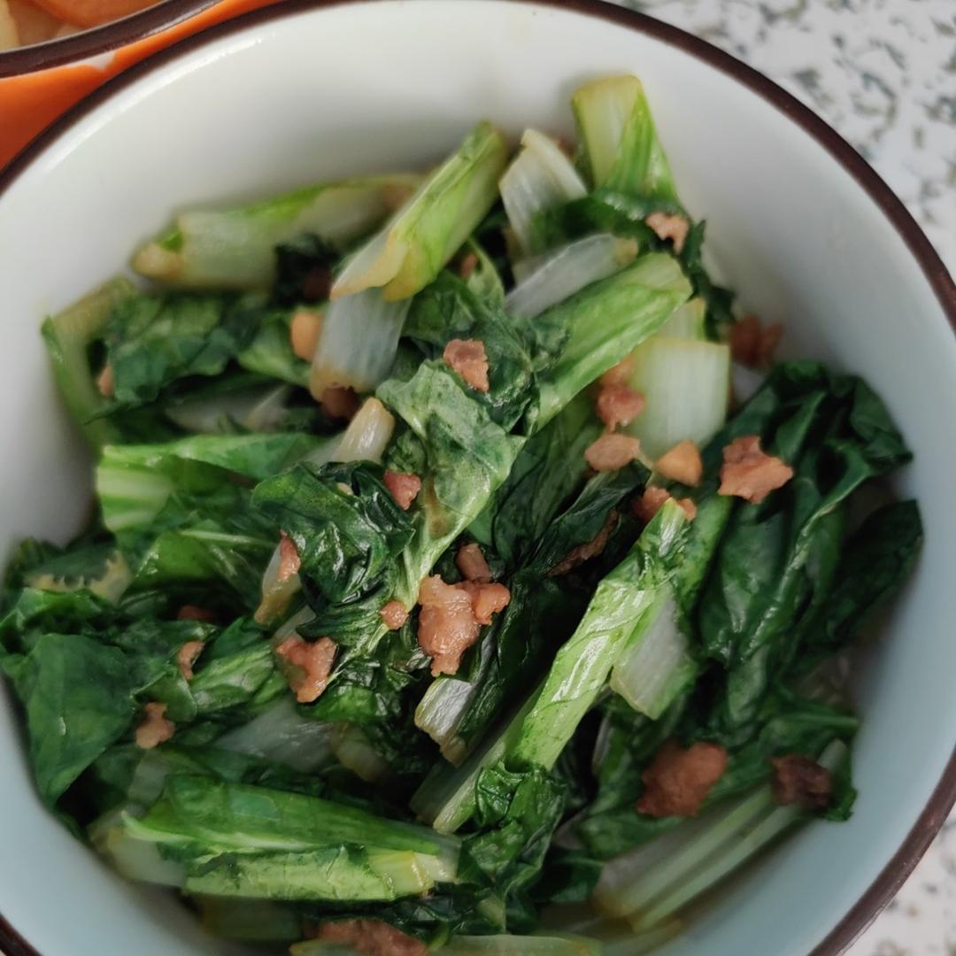 上班带饭菜-肉末小白菜