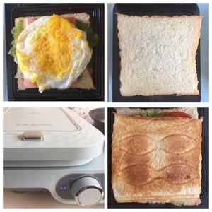 东菱三明治早餐机|午餐肉生菜鸡蛋三明治+藜麦小米红枣粥的做法 步骤10