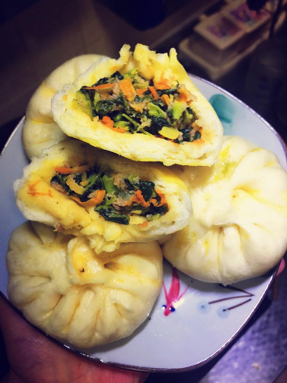 节省一半时间的大包子（另付翠绿菜包子，肉包子，腹黑包子食谱）