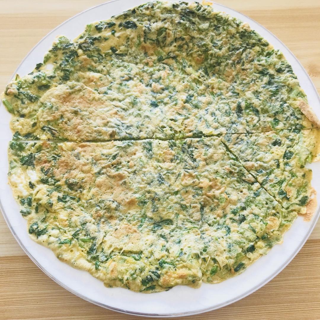 宝宝也爱吃的芹菜叶鸡蛋饼