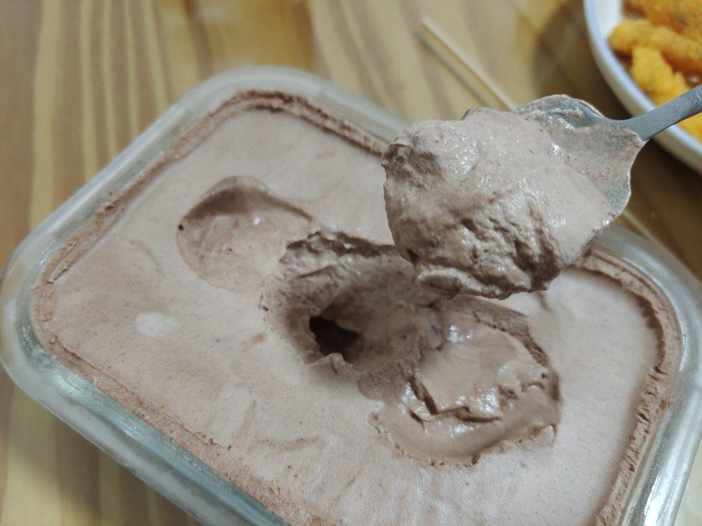 巧克力冰淇淋（无蛋无冰渣、免搅拌、消耗淡奶油）Choco Ice Cream