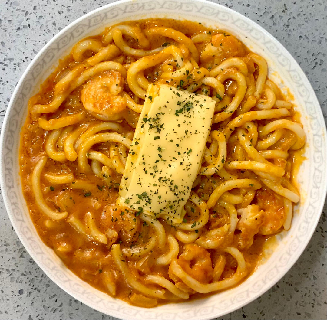 奶油咖喱乌冬面🍜挂满料的面条子‼️超好吃❤️