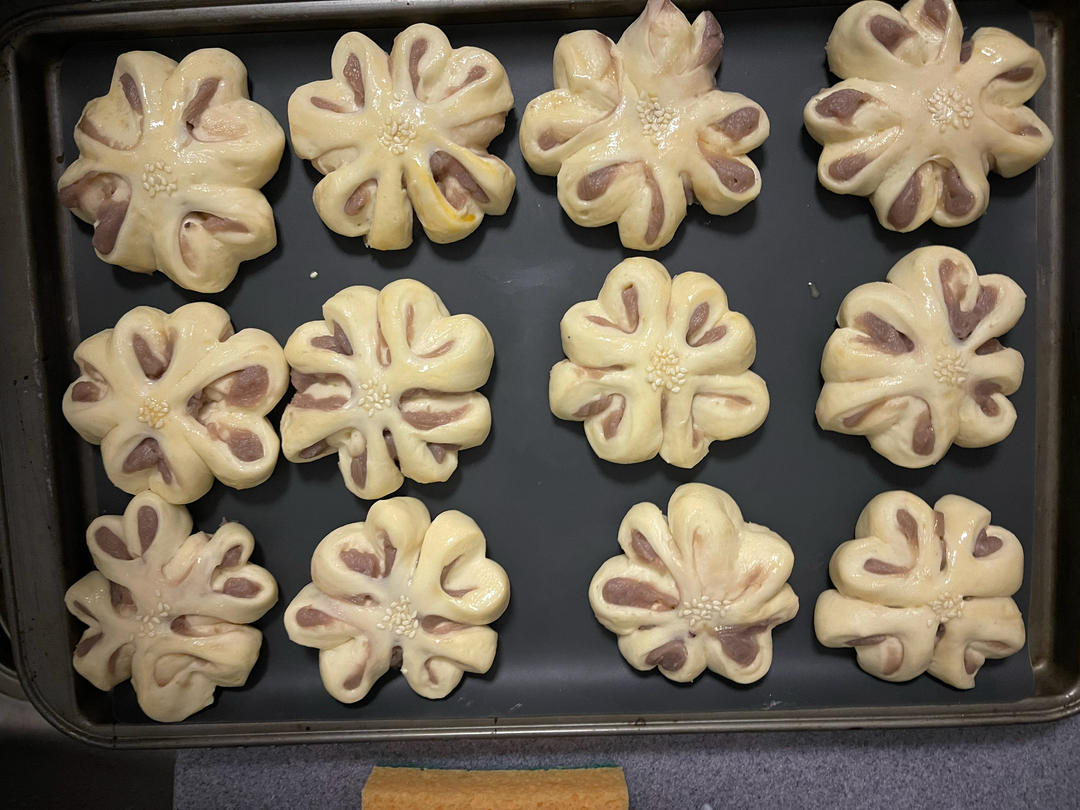 紫薯四叶草面包（汤种法）