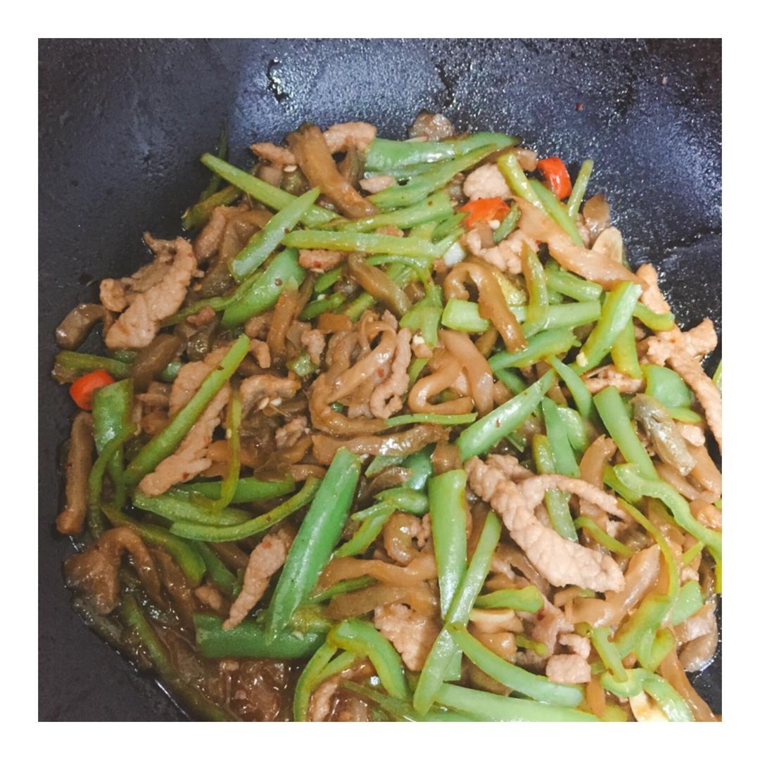青椒榨菜炒肉丝