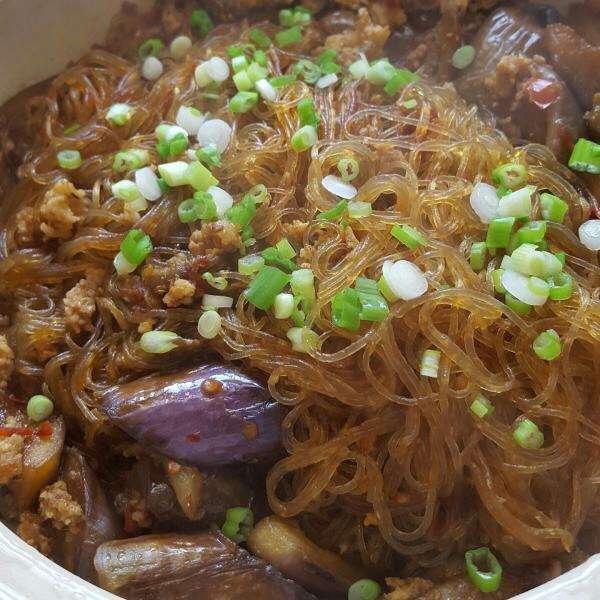 肉末茄子粉丝煲