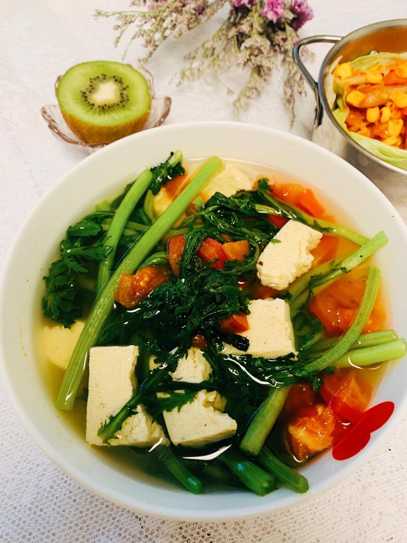 番茄冻豆腐蔬菜汤丨健康·三餐<好好吃饭5>