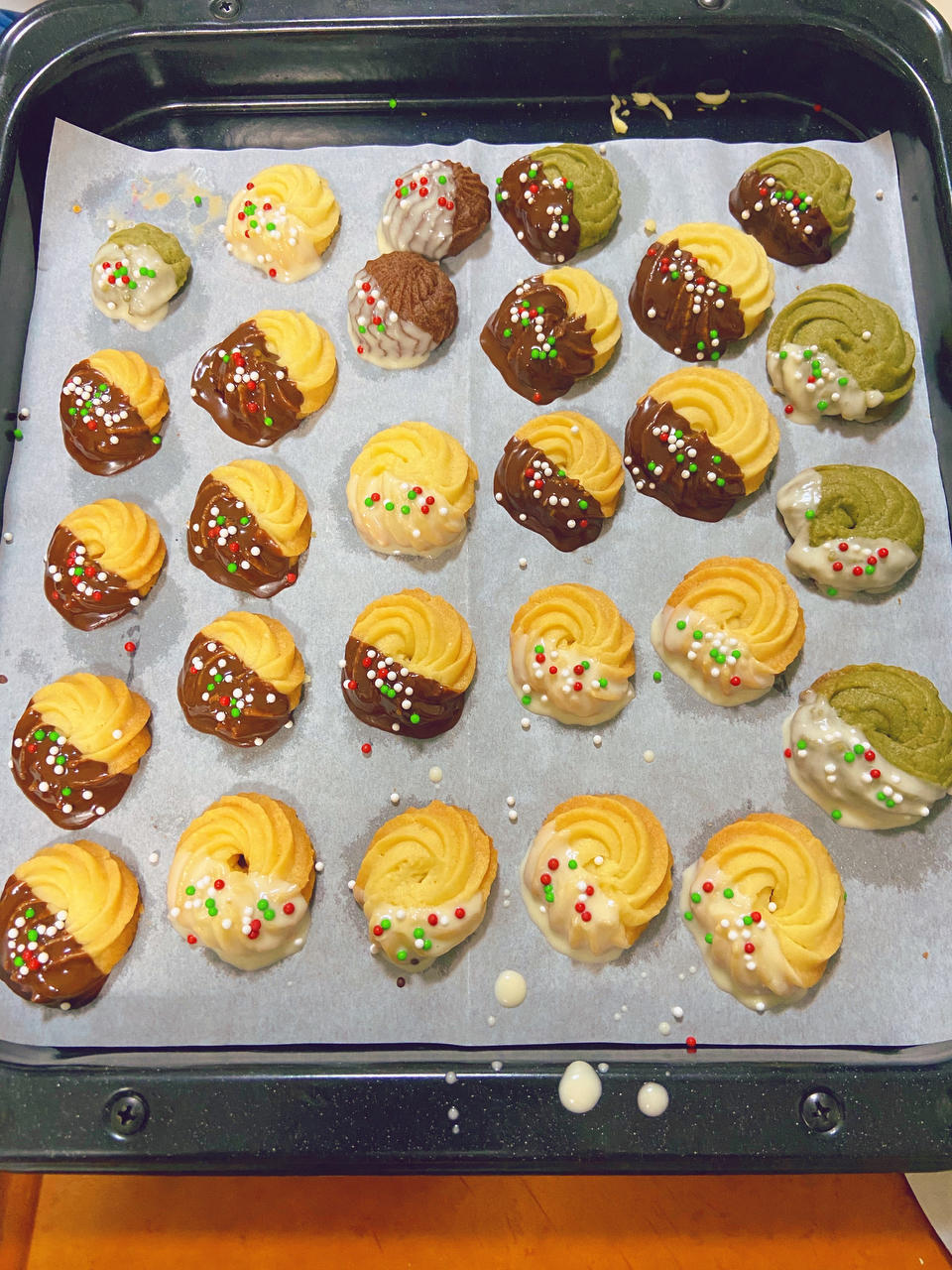 零失败❗️酥到掉渣的三色曲奇