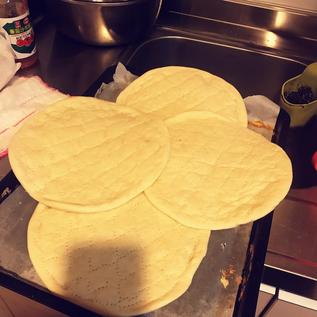 八寸披萨饼皮（四个）制作