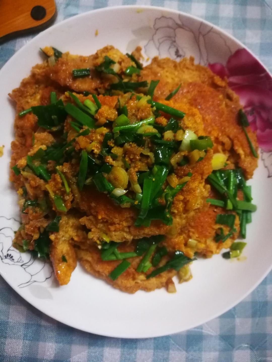 厨娘阿娇1做的香煎鱼籽