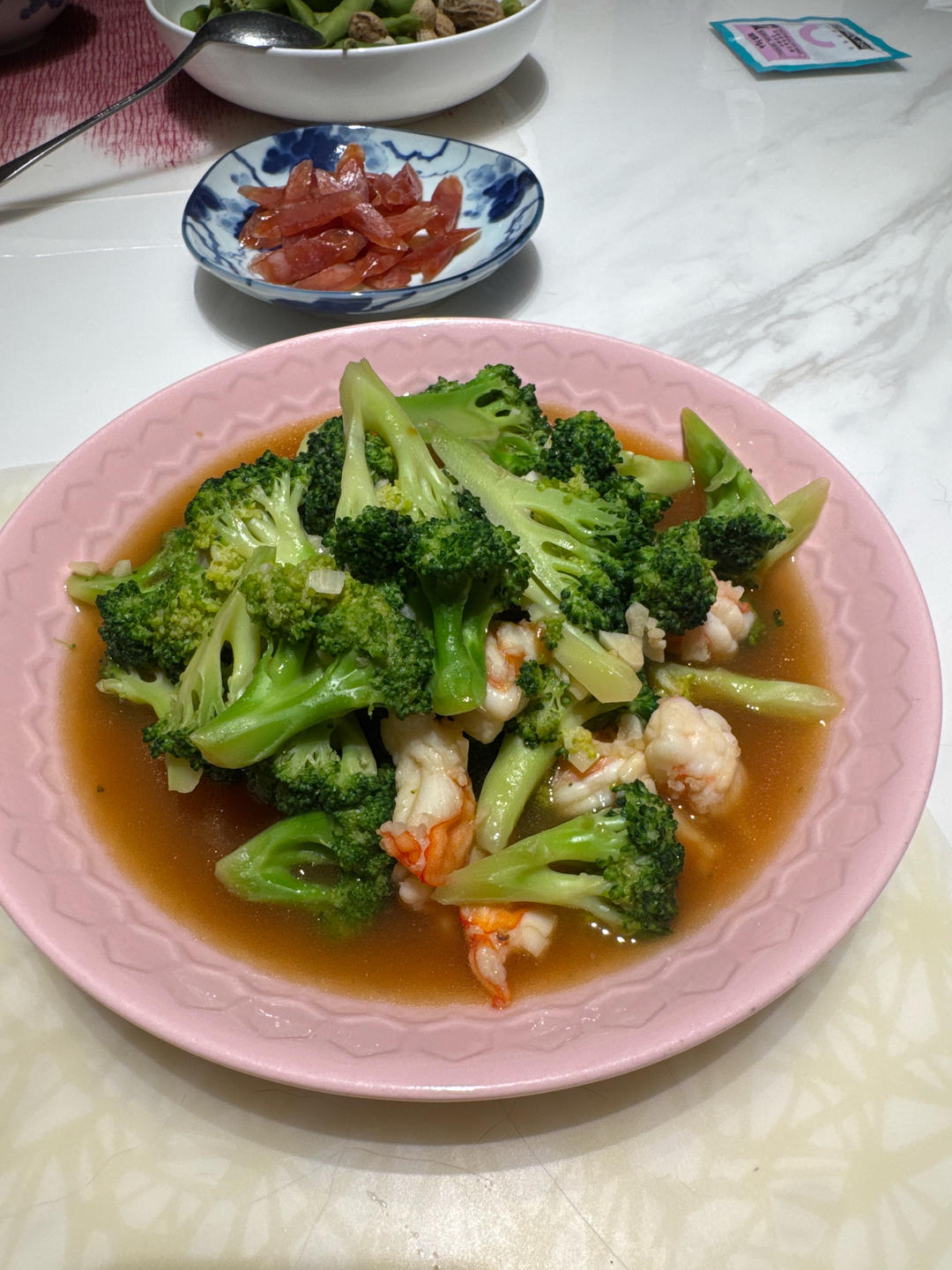 减肥去脂的西兰花炒虾仁