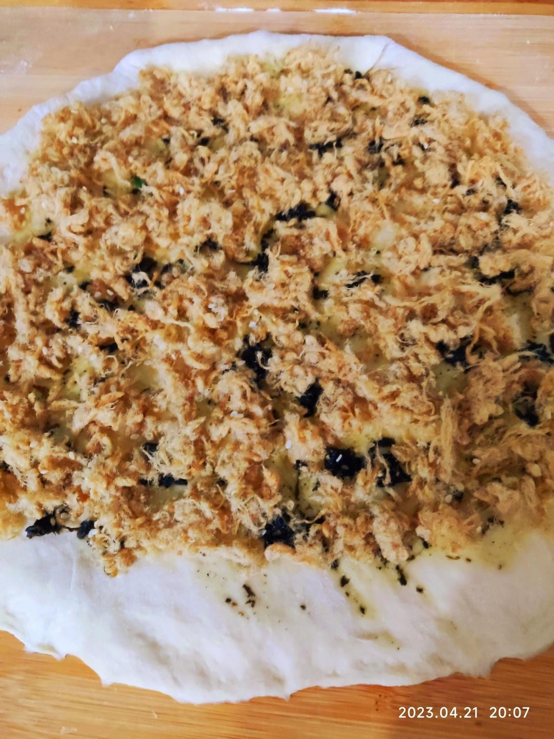 香葱肉松手撕吐司