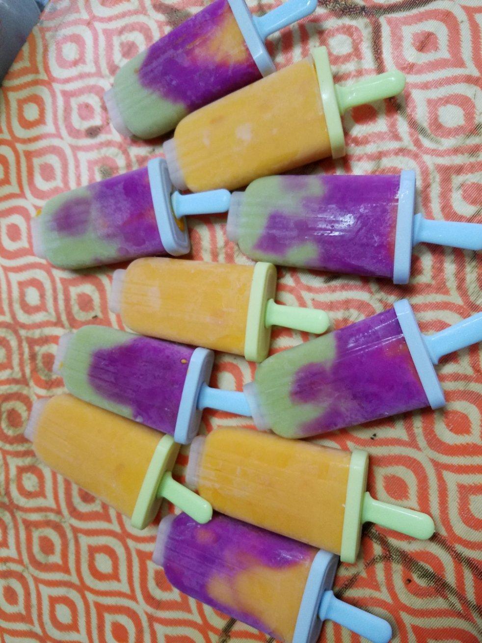三种口味奶油水果冰棍 Creamy Fruit Popsicle