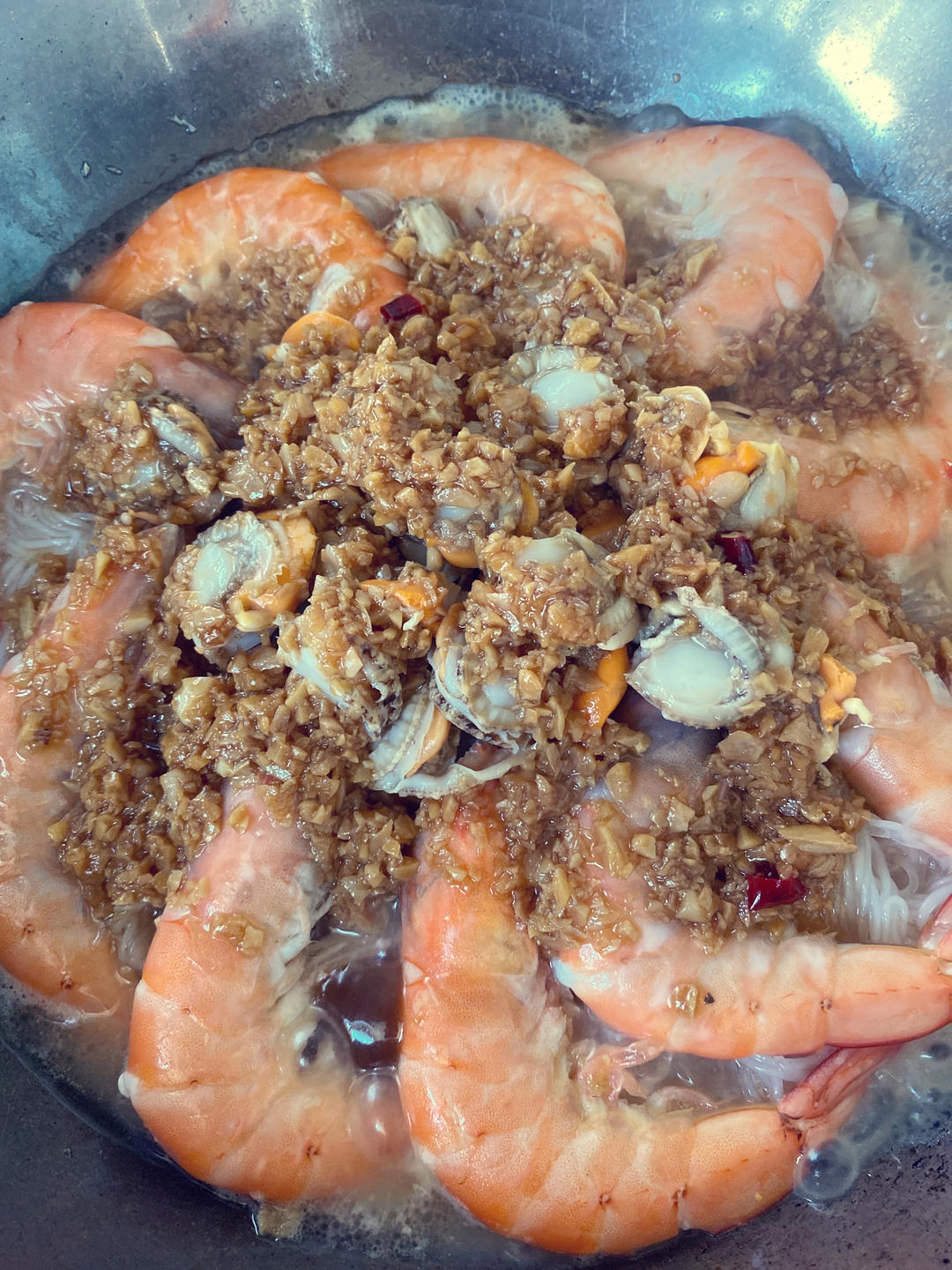 蒜蓉粉丝虾煲
