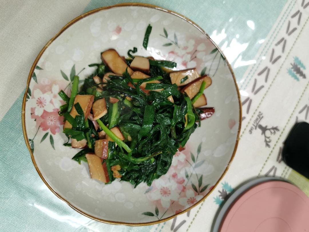 快手家常菜，韭菜炒豆干