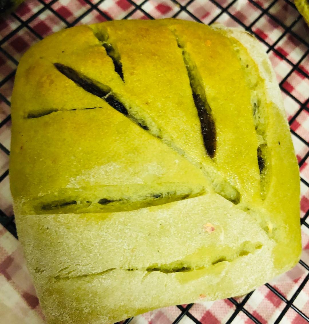 无油糖青汁麻薯肉松红豆软欧