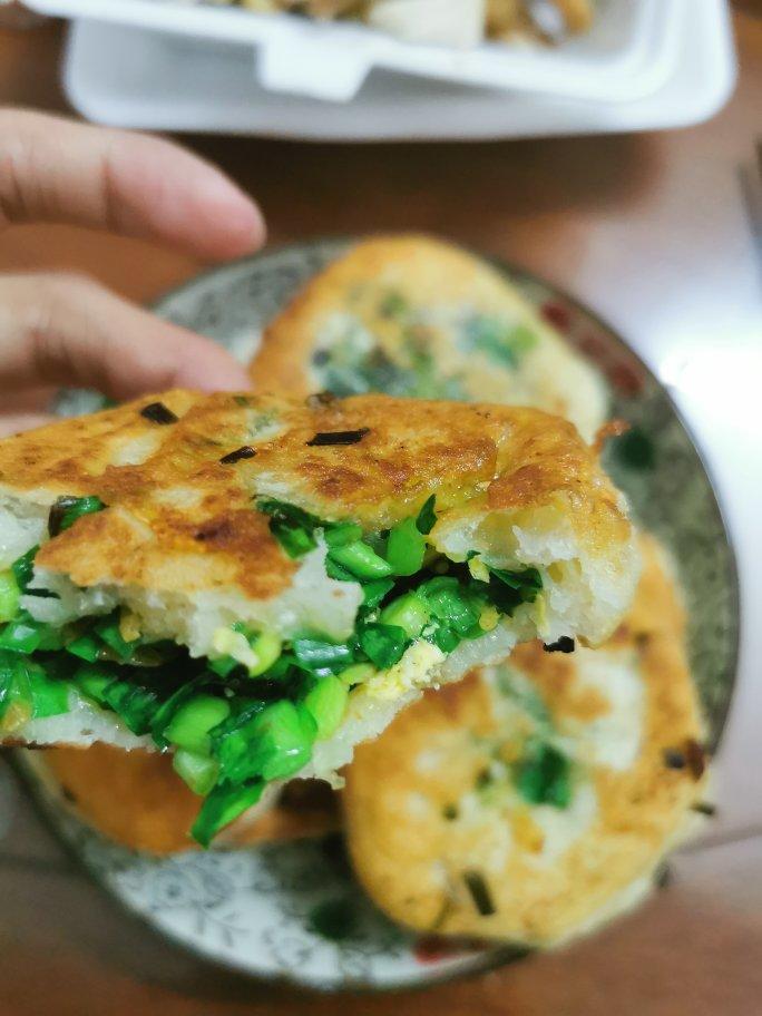 皮薄如纸的韭菜馅饼|免揉面法