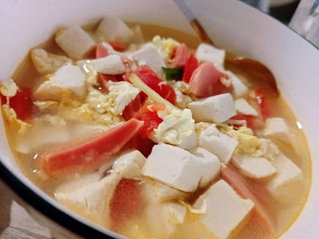 低卡高蛋白番茄豆腐汤