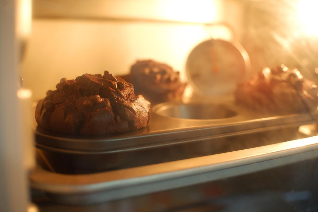 在家做巧克力蘑菇头麦芬蛋糕🍫