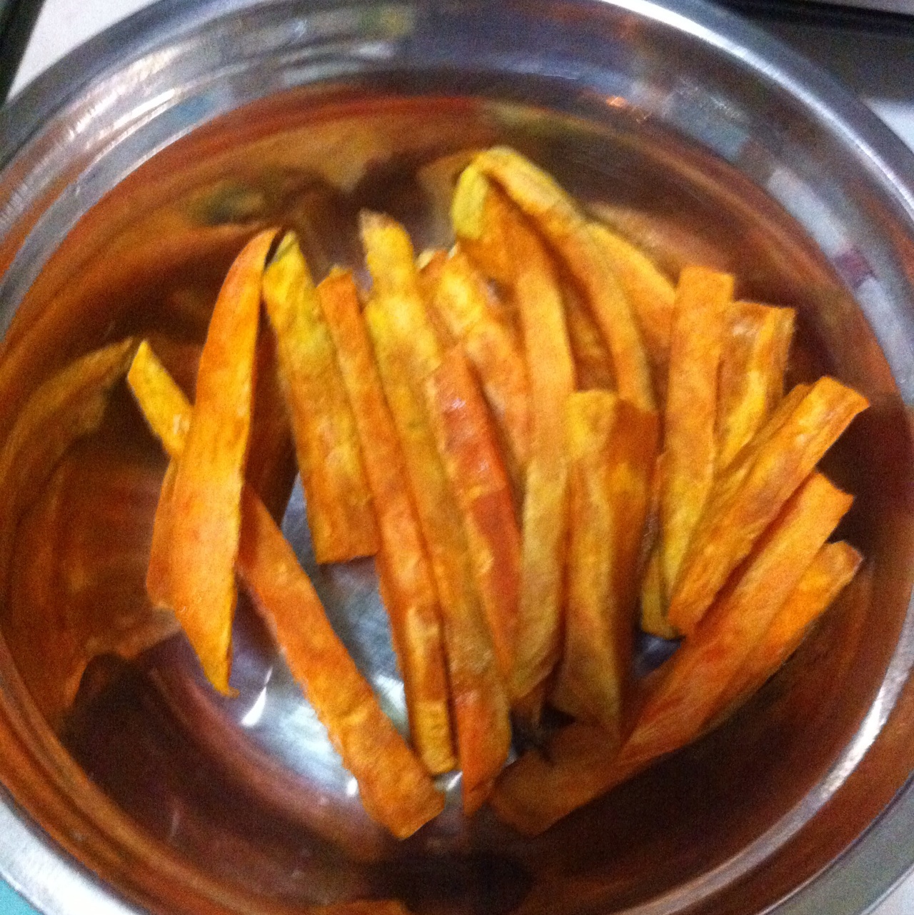 椰蓉烤红薯条（健康夜宵）